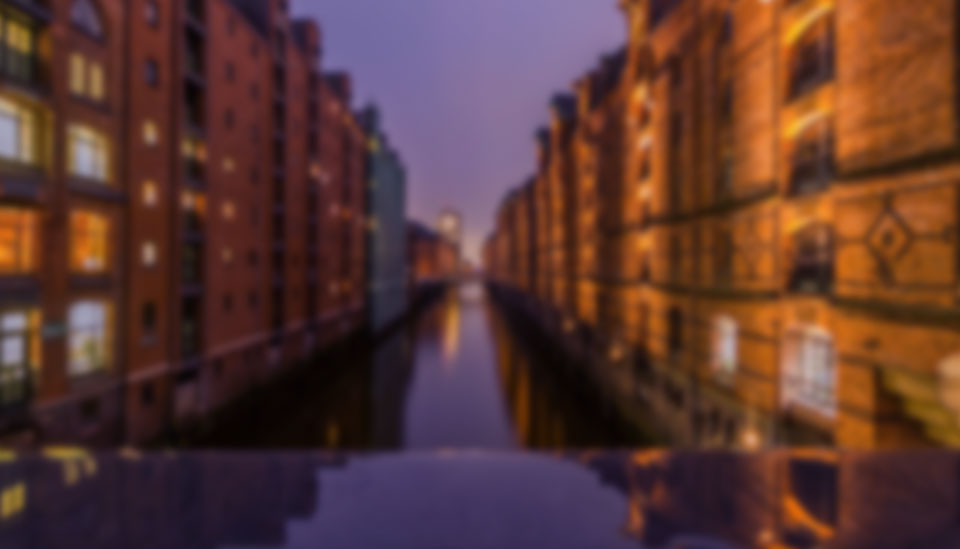 Hamburg Hafencity Kanal Blureffekt