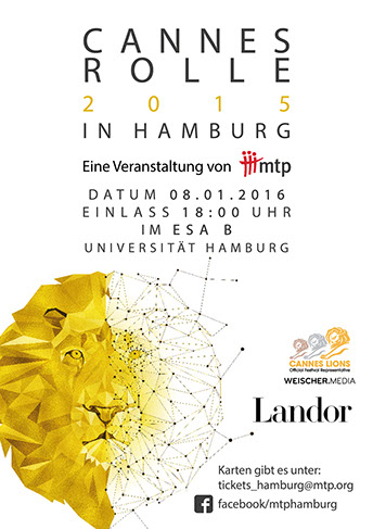 Plakat Cannes Rolle 2015 MTP Hamburg Löwe Weiss