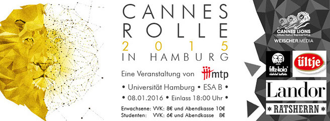 MTP Facebook Titelbild Veranstaltung Cannes Rolle Hamburg 2015, Löwe 